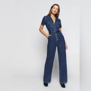 Reformation James Denim‎ Jumpsuit Size 8
